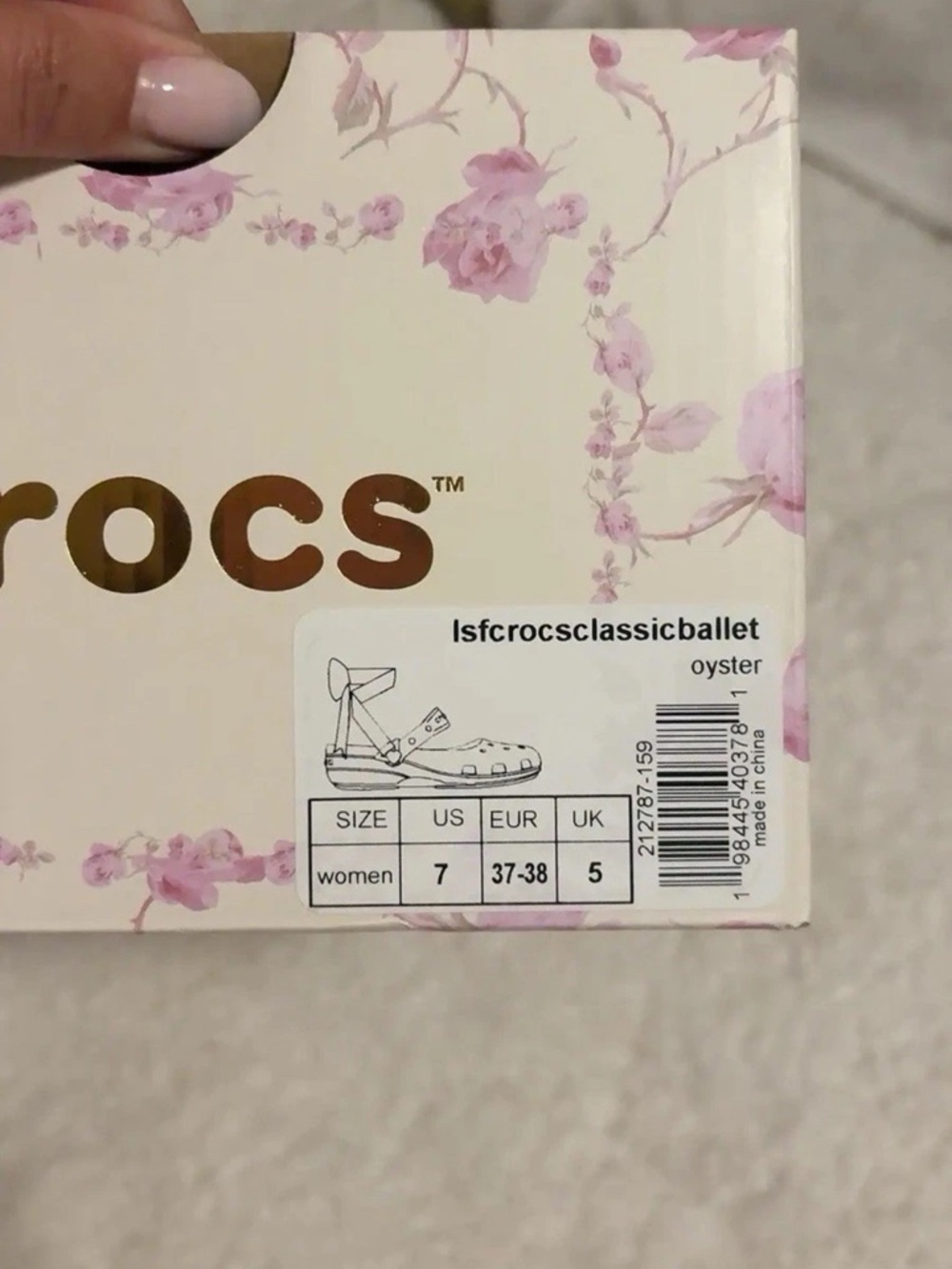 LOVESHACKFANCY x CROCS Romantic Rose Pink Floral Ribbon Mary Jane Ballet Flats 9 - Picture 4 of 15